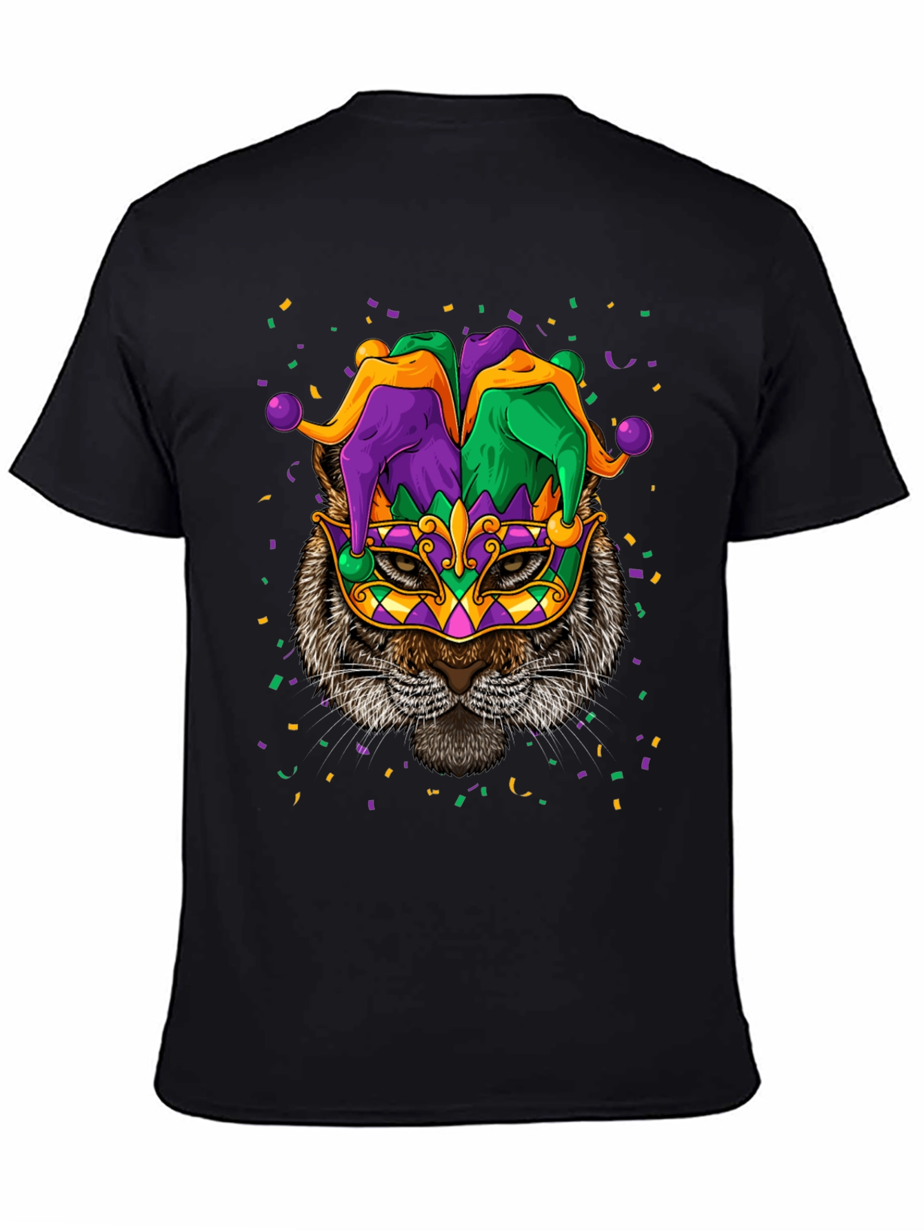 Mardi Gras Cat T-Shirt Unisex Graphic Tee