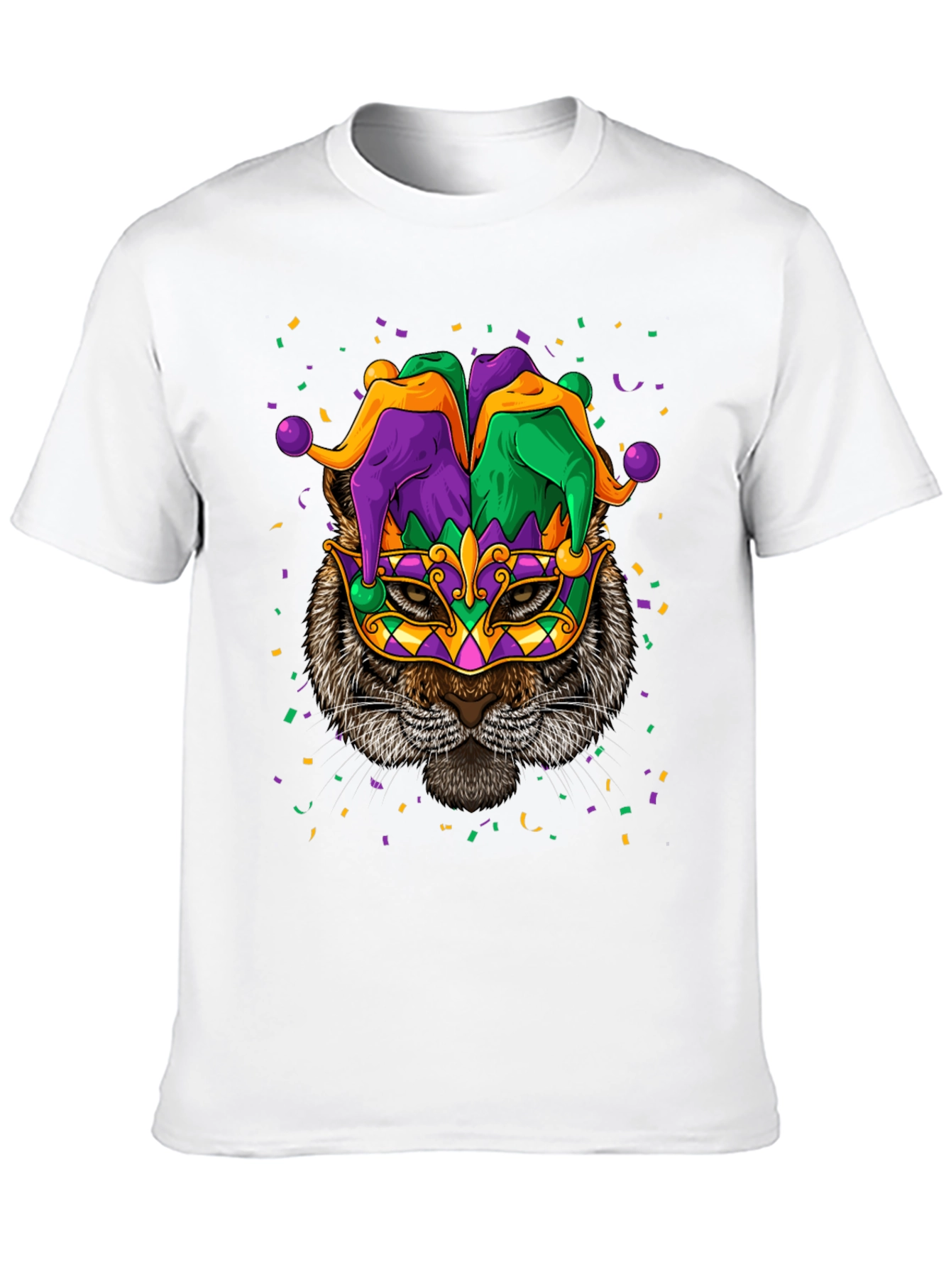 Mardi Gras Cat T-Shirt Unisex Graphic Tee