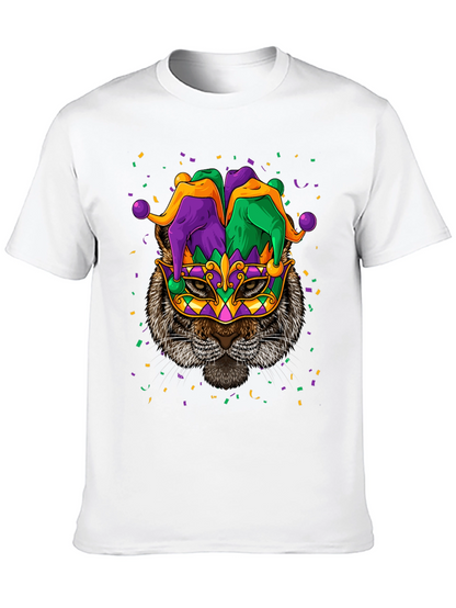 Mardi Gras Cat T-Shirt Unisex Graphic Tee