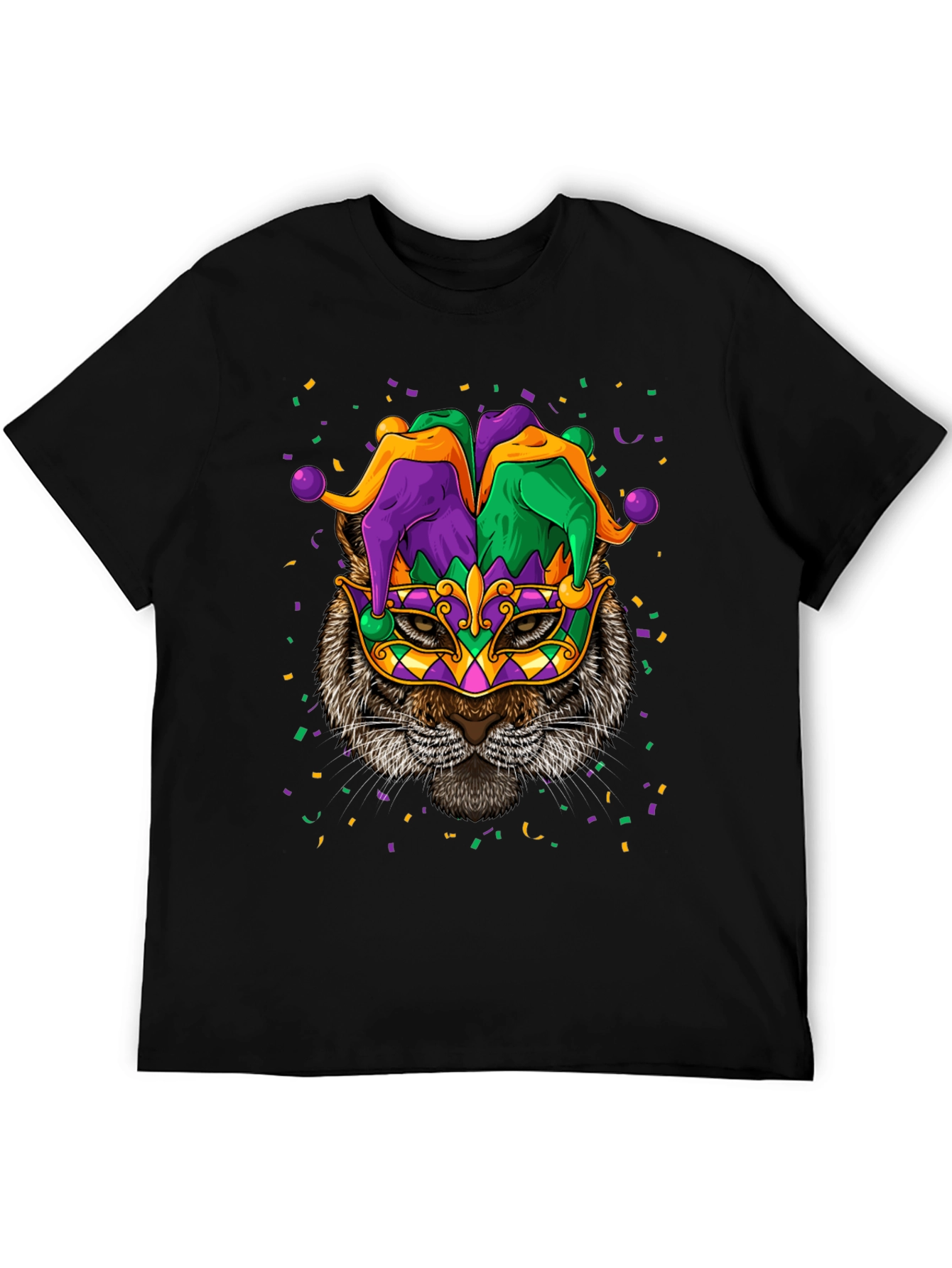 Mardi Gras Cat T-Shirt Unisex Graphic Tee