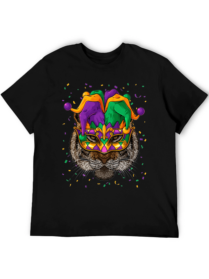Mardi Gras Cat T-Shirt Unisex Graphic Tee
