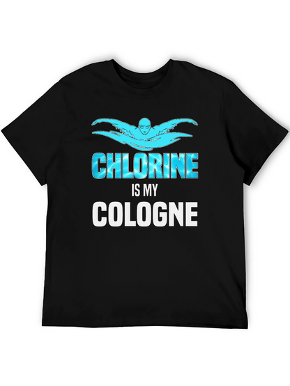 Chlorine is My Cologne Swimmer Black T-Shirt