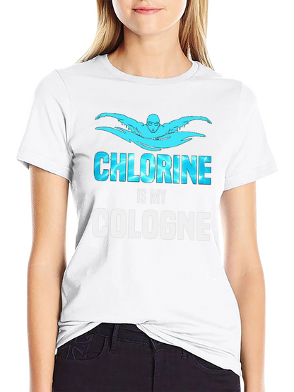 Chlorine is My Cologne Swimmer Black T-Shirt