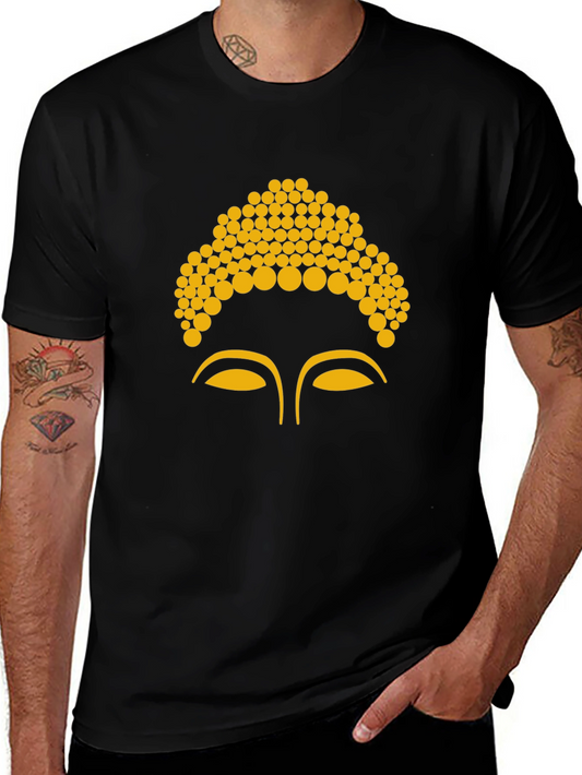 Buddha Face Graphic Tee - Black