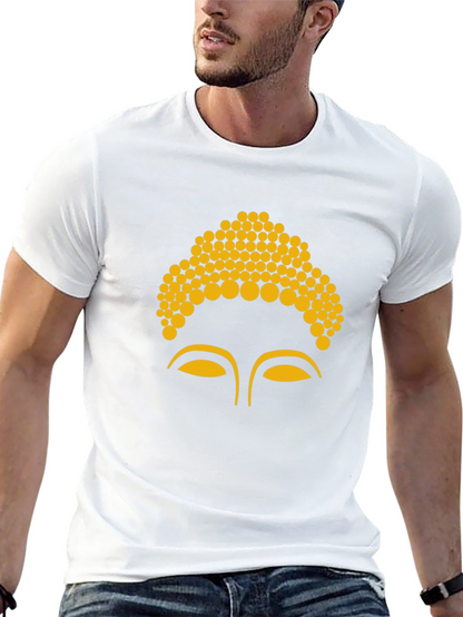 Buddha Face Graphic Tee - Black