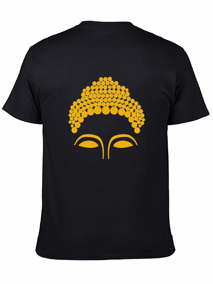 Buddha Face Graphic Tee - Black