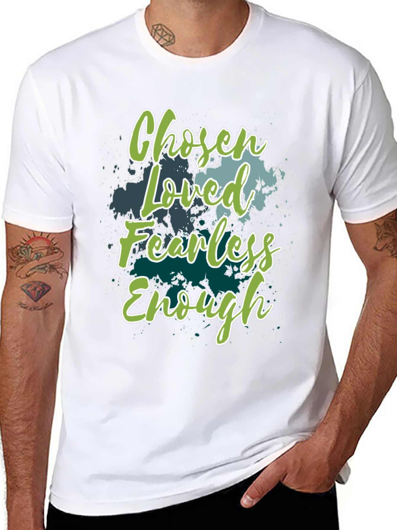 Chosen Loved Fearless Enough Graphic T-Shirt