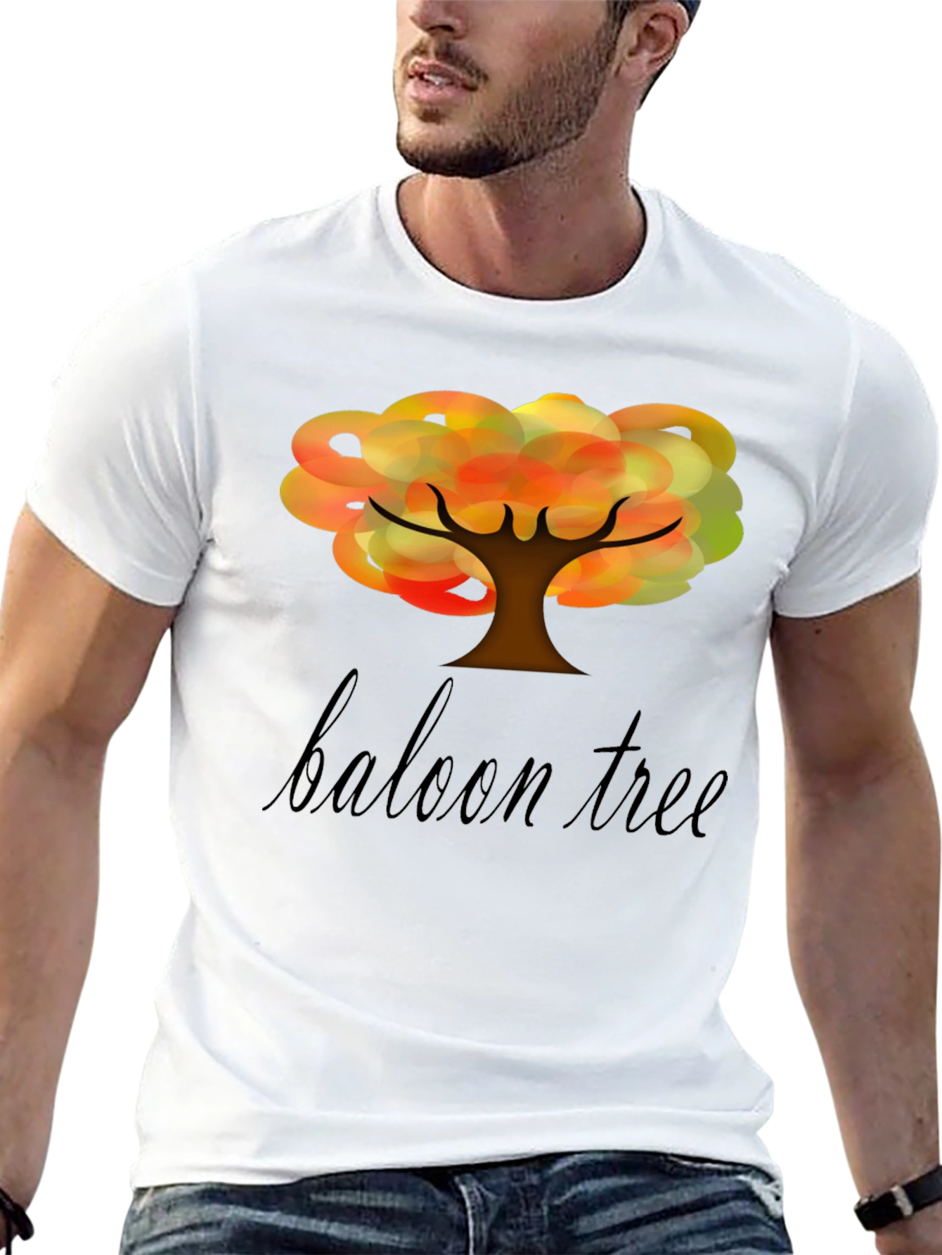 Balloon Tree Graphic Tee - Unique Design
