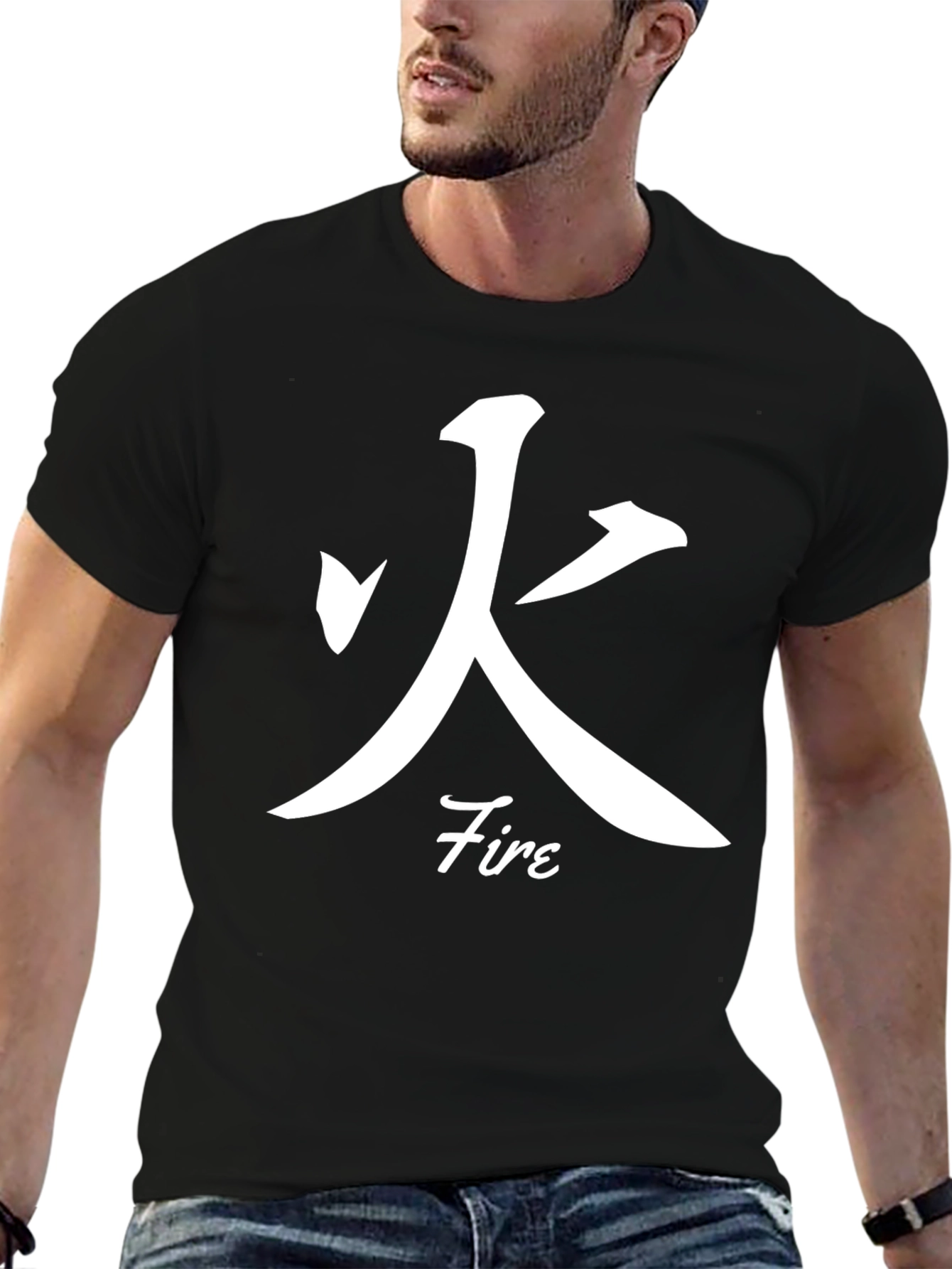 Fire Kanji Graphic T-Shirt