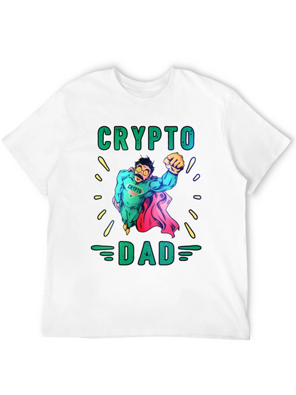 Crypto Dad Superhero Graphic T-Shirt