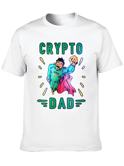 Crypto Dad Superhero Graphic T-Shirt