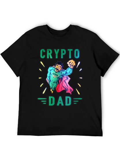 Crypto Dad Superhero Graphic T-Shirt