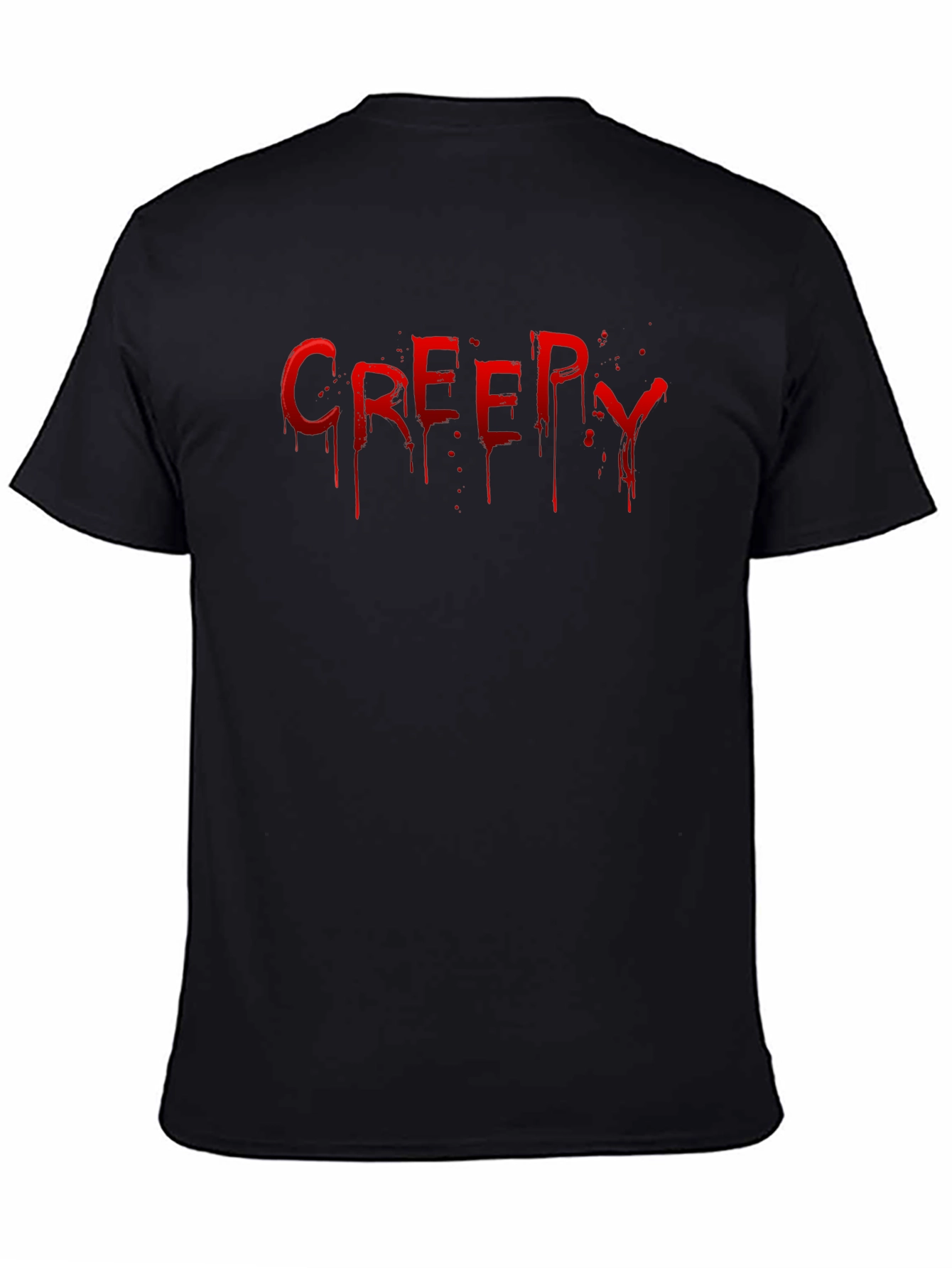 Creepy Drip Graphic T-Shirt - Black