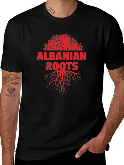 Albanian Roots Graphic Tee - Black