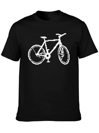 Pixel Bike Graphic T-Shirt - Cool Retro Design