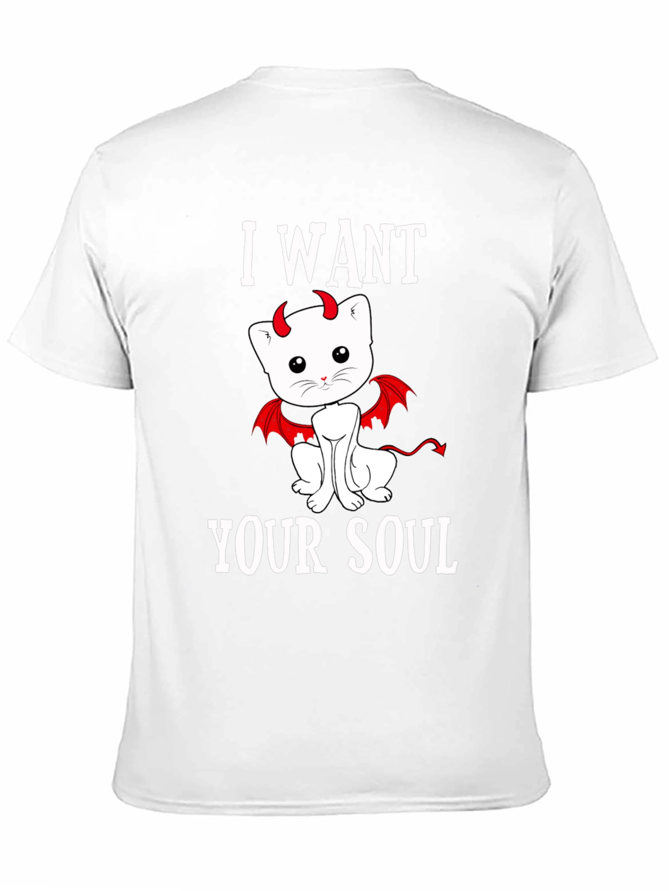 I Want Your Soul Devil Cat T-Shirt