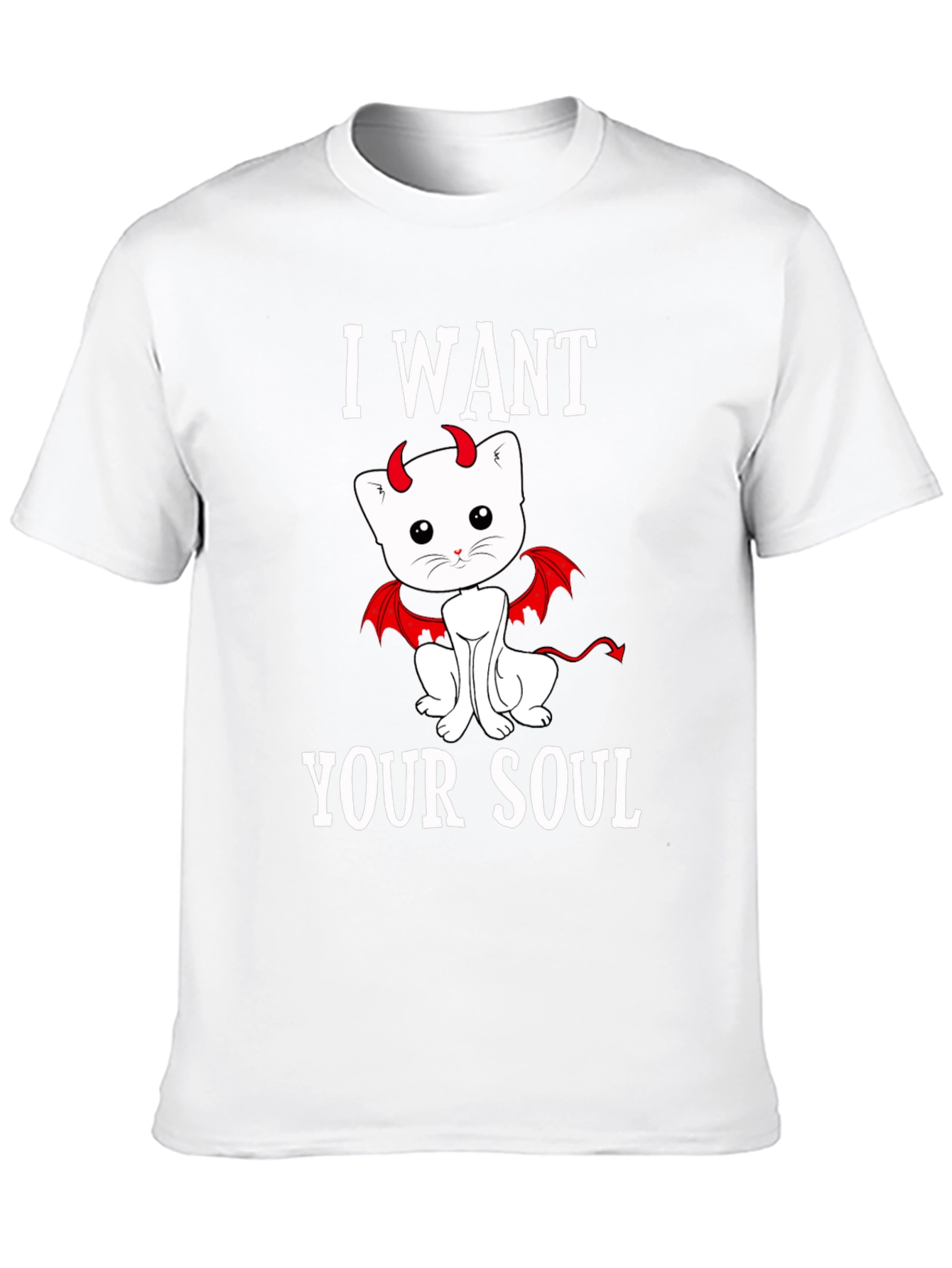 I Want Your Soul Devil Cat T-Shirt