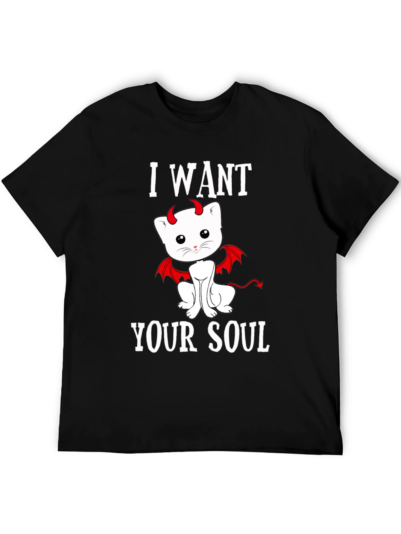 I Want Your Soul Devil Cat T-Shirt