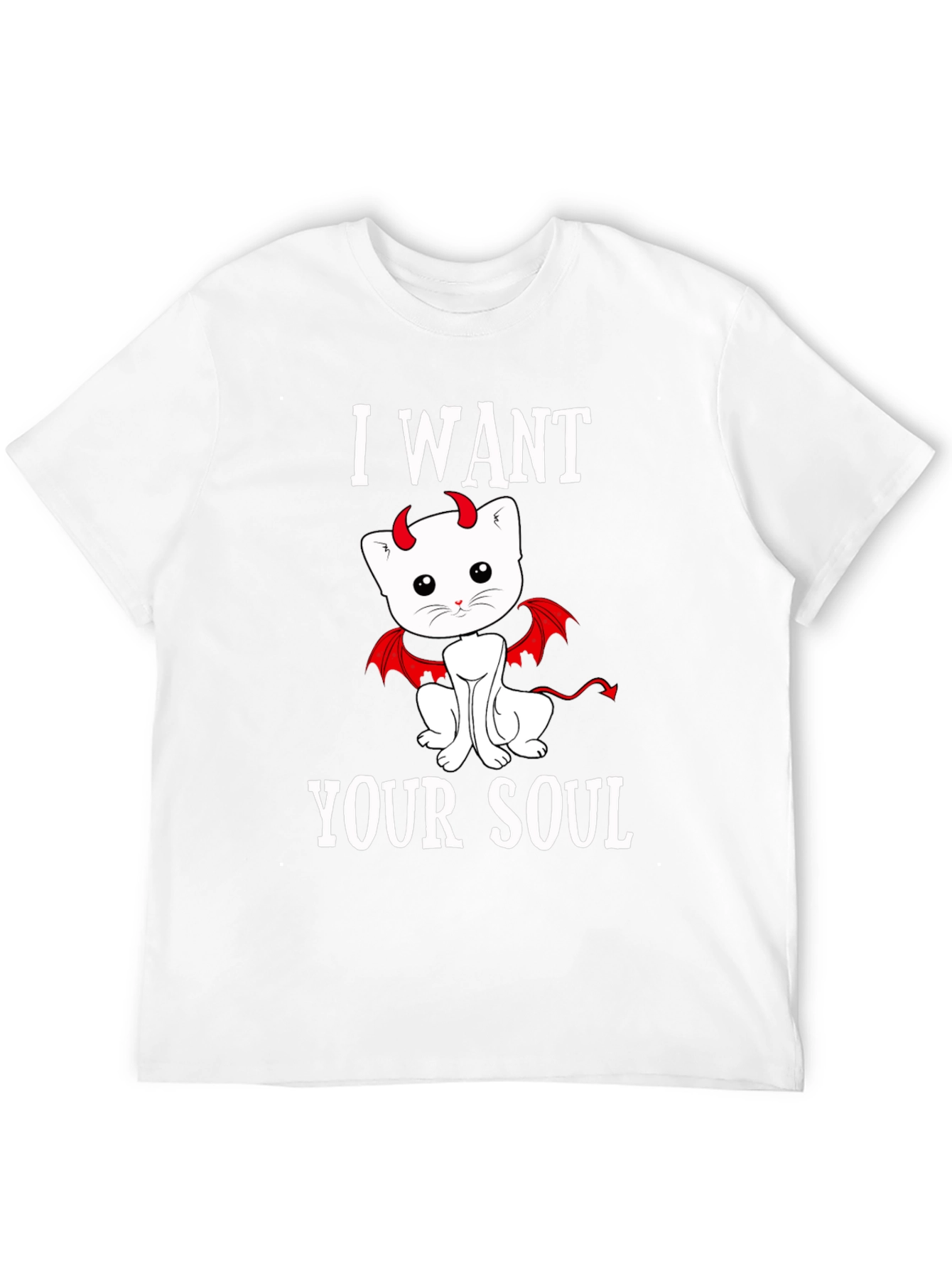 I Want Your Soul Devil Cat T-Shirt