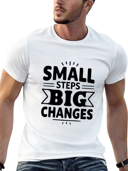Small Steps Big Changes Black Graphic Tee