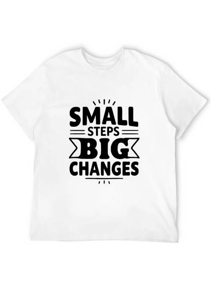 Small Steps Big Changes Black Graphic Tee