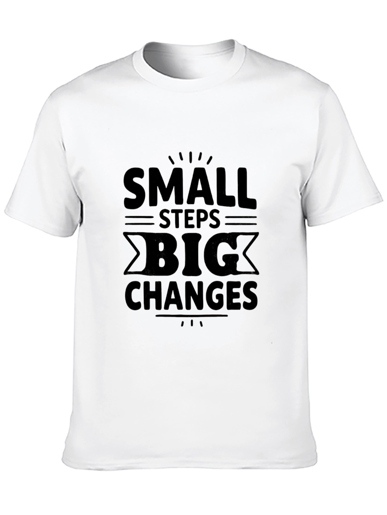 Small Steps Big Changes Black Graphic Tee