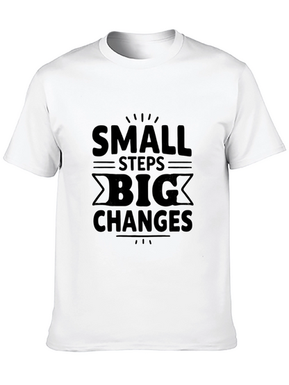 Small Steps Big Changes Black Graphic Tee