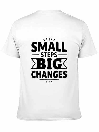 Small Steps Big Changes Black Graphic Tee