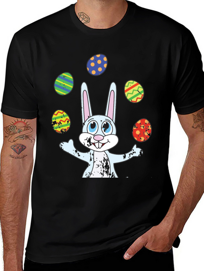 Easter Bunny Juggling Eggs Graphic Tee