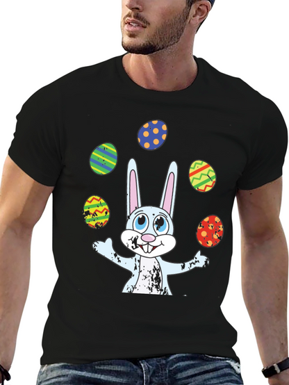 Easter Bunny Juggling Eggs Graphic Tee