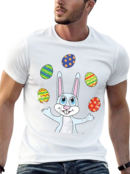 Easter Bunny Juggling Eggs Graphic Tee
