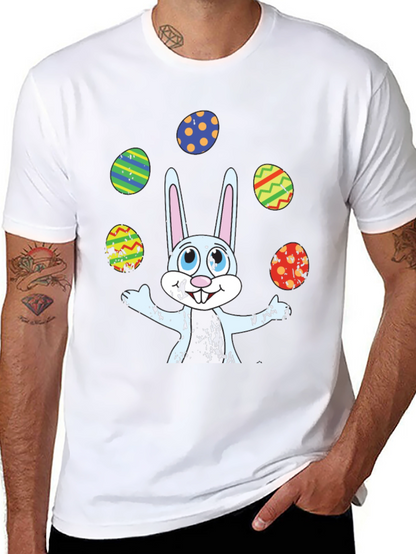 Easter Bunny Juggling Eggs Graphic Tee
