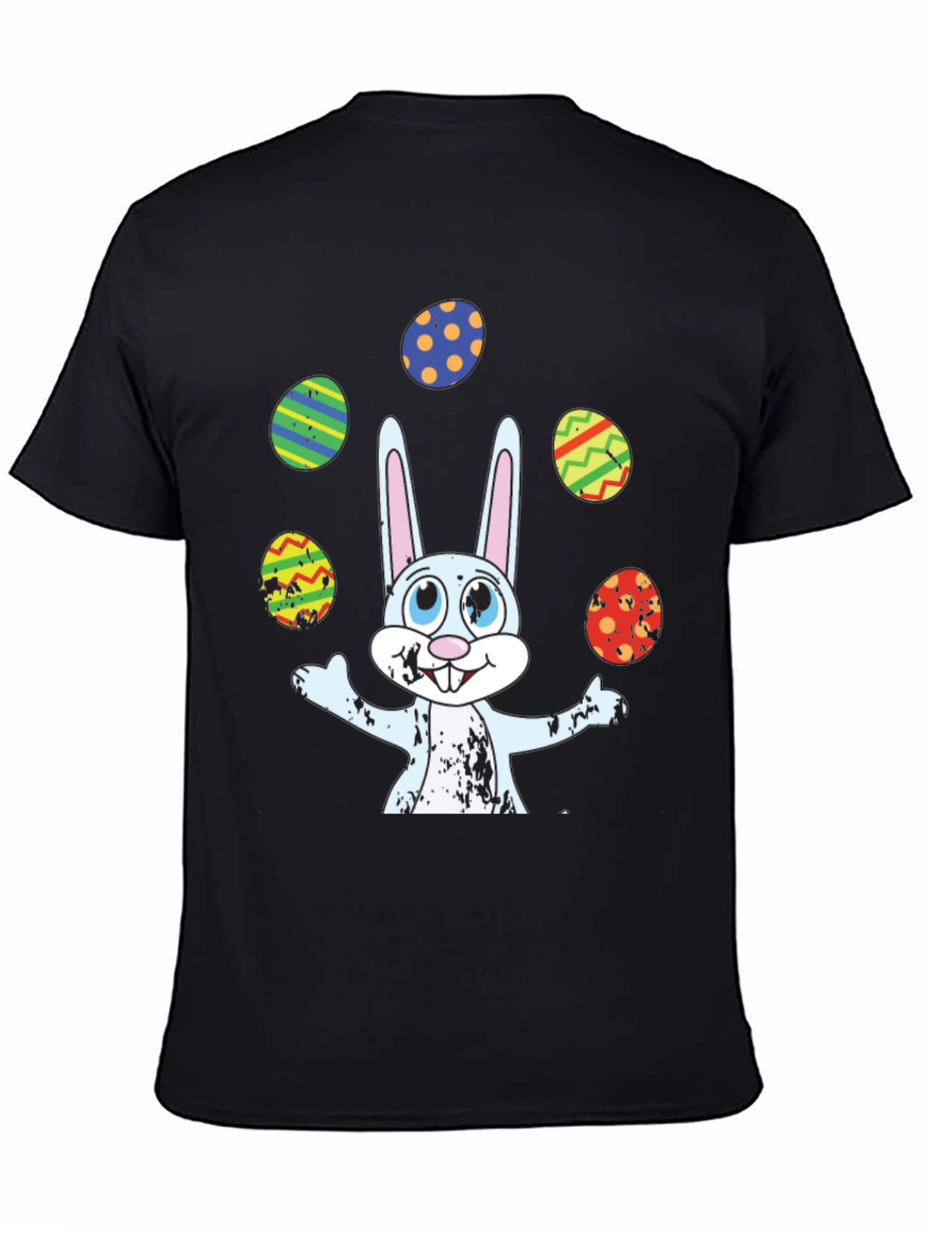 Easter Bunny Juggling Eggs Graphic Tee