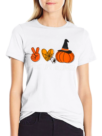 Peace Love Halloween Graphic Tee