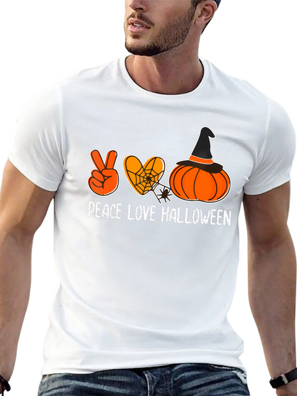 Peace Love Halloween Graphic Tee