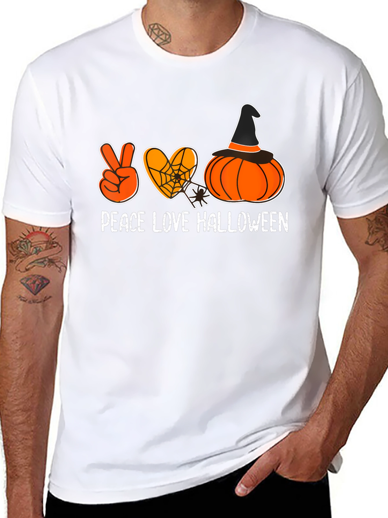 Peace Love Halloween Graphic Tee