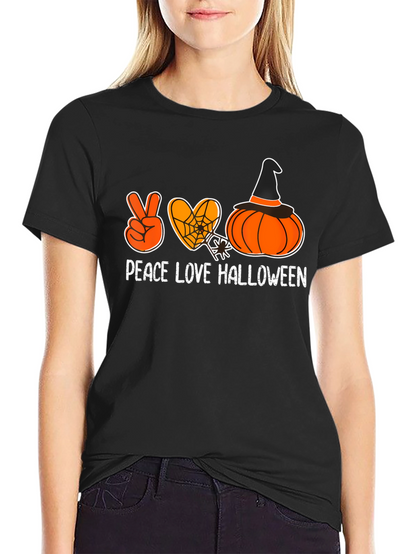 Peace Love Halloween Graphic Tee