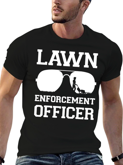 Lawn Enforcement Officer T-Shirt - Funny Landscaping Tee