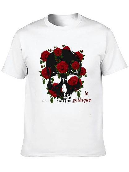 Gothic Skull Rose T-Shirt