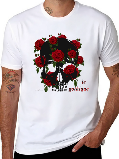 Gothic Skull Rose T-Shirt