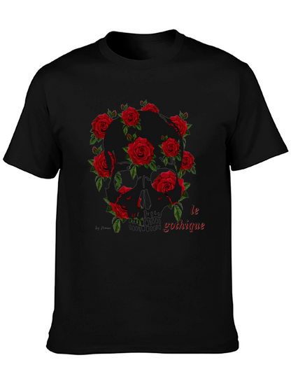 Gothic Skull Rose T-Shirt