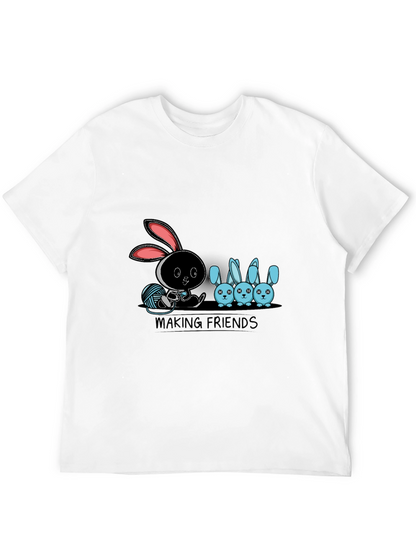 Making Friends Graphic T-Shirt - Bunny Design