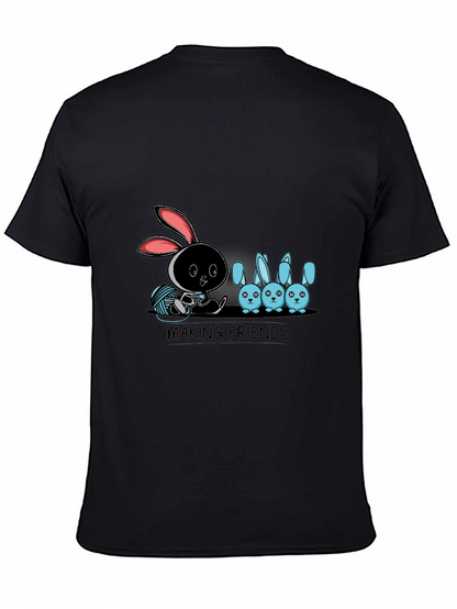 Making Friends Graphic T-Shirt - Bunny Design