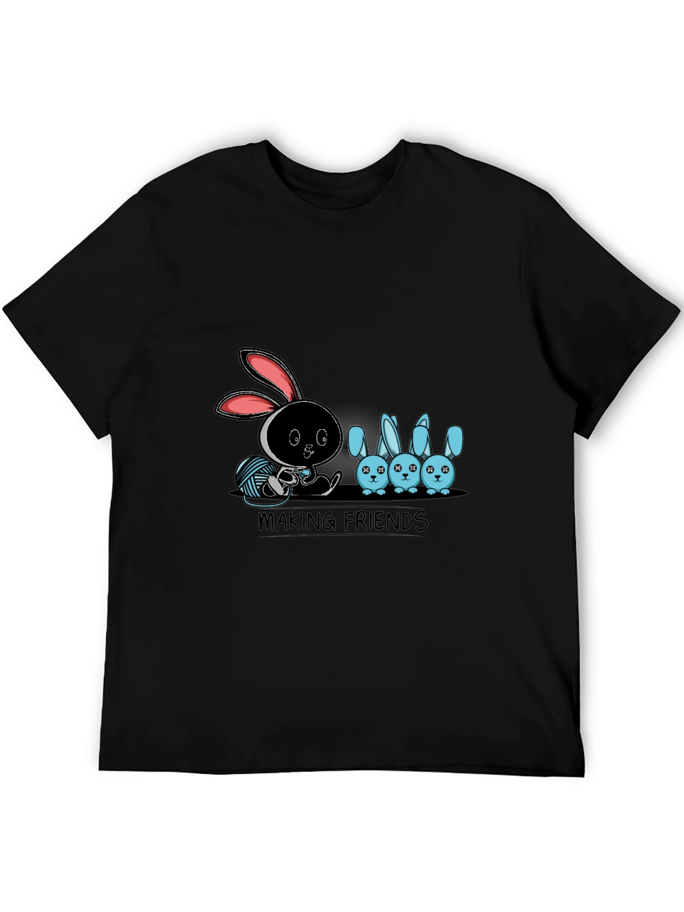Making Friends Graphic T-Shirt - Bunny Design