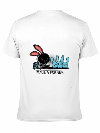 Making Friends Graphic T-Shirt - Bunny Design