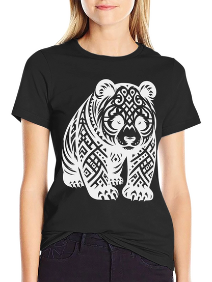 Tribal Panda T-Shirt - Black