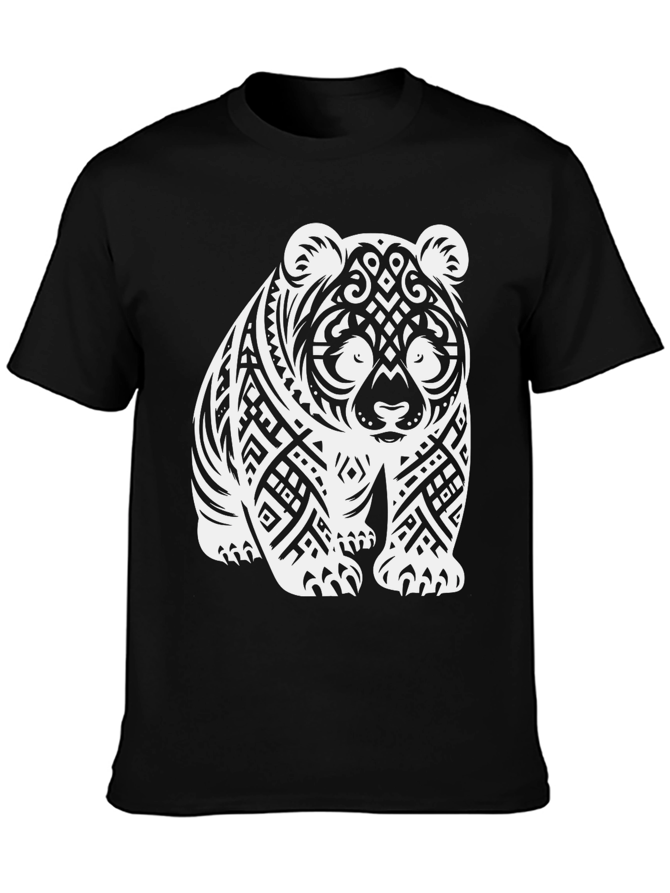 Tribal Panda T-Shirt - Black