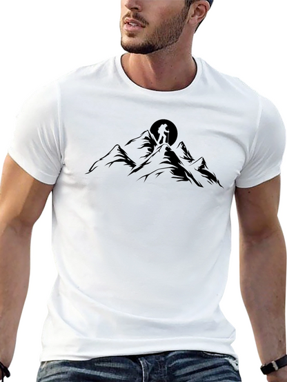 Mountain Hiker Graphic Tee - Black