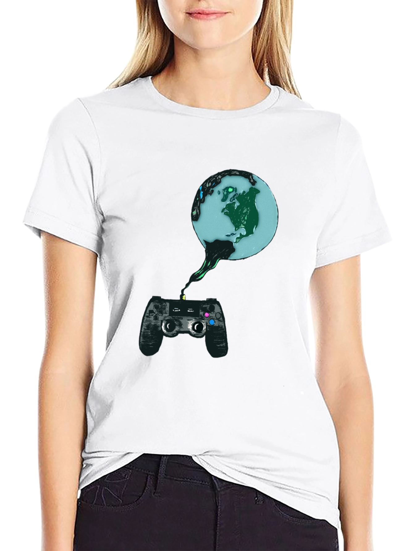 Gaming Earth T-Shirt - Controller Design