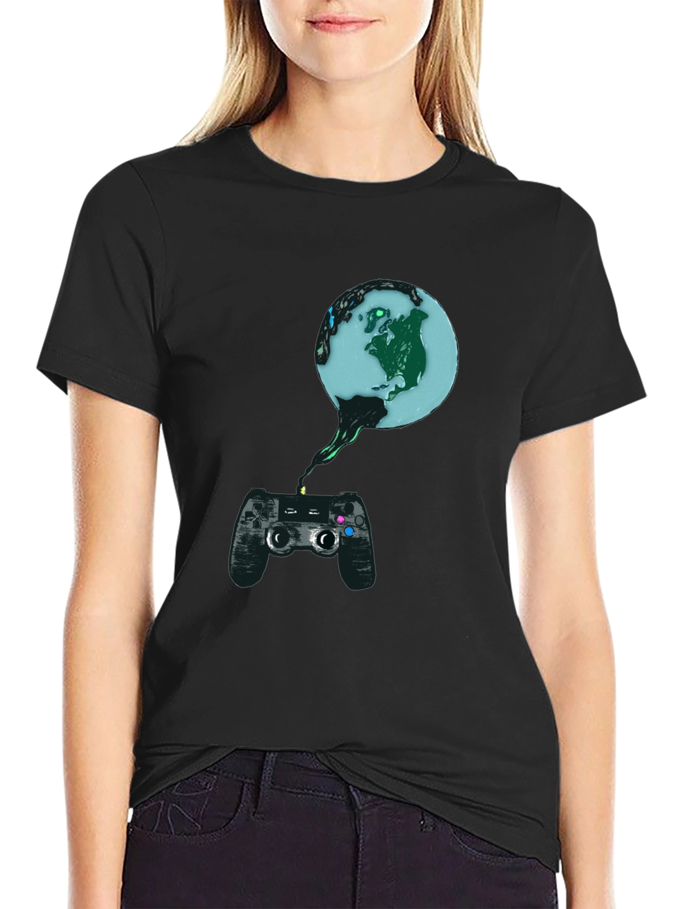 Gaming Earth T-Shirt - Controller Design